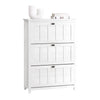 SoBuy FSR162-W Sapateira com 3 abas branca 80 x 30 x 111 cm