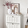 SoBuy FSR162-W Sapateira com 3 abas branca 80 x 30 x 111 cm