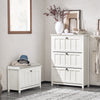 SoBuy FSR162-W Sapateira com 3 abas branca 80 x 30 x 111 cm