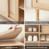 SoBuy FSR163-N Banco Zapatero con 2 Puertas y 2 estantes Madera Natural