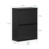 SoBuy FSR165-K-SCH Sapateira com 2 abas preta 61 x 26 x 81 cm