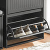 SoBuy FSR165-K-SCH Sapateira com 2 abas preta 61 x 26 x 81 cm