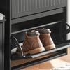 SoBuy FSR165-K-SCH Sapateira com 2 abas preta 61 x 26 x 81 cm