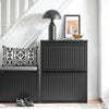 SoBuy FSR165-K-SCH Sapateira com 2 abas preta 61 x 26 x 81 cm