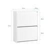 SoBuy FSR165-KW Sapateira com 2 abas branca 61 x 26 x 81 cm
