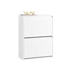 SoBuy FSR165-KW Sapateira com 2 abas branca 61 x 26 x 81 cm