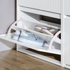 SoBuy FSR165-KW Sapateira com 2 abas branca 61 x 26 x 81 cm
