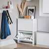 SoBuy FSR165-KW Sapateira com 2 abas branca 61 x 26 x 81 cm