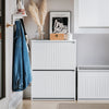 SoBuy FSR165-KW Sapateira com 2 abas branca 61 x 26 x 81 cm