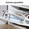 SoBuy FSR165-K-W Zapatero con 2 solapas Blanco 61 x 26 x 81 cm