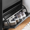 SoBuy FSR165-SCH Sapateira com 2 abas e 1 gaveta preta 61 x 26 x 101 cm