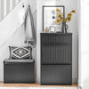 SoBuy FSR165-SCH Sapateira com 2 abas e 1 gaveta preta 61 x 26 x 101 cm