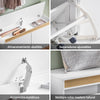 SoBuy FSR171-W Banco Zapatero con 2 Solapas para Entrada Dormitorio Blanco