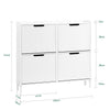 Organizador de sapatos SoBuy FSR177-LW com 4 abas, branco, 100 x 19 x 91 cm