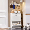 SoBuy FSR180-W Zapatero con 2 Solapas y 1 Cajon Blanco 60x30x90 cm