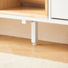 SoBuy FSR183-WN Zapatero con 4 Puertas y 3 Compartimentos Abiertos Blanco Madera