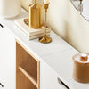 SoBuy FSR183-WN Zapatero con 4 Puertas y 3 Compartimentos Abiertos Blanco Madera