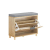 Preventa-SoBuy FSR199-N Banco Zapatero con Asiento 60cm Estilo Nórdico Cojín Gris