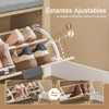 Preventa-SoBuy FSR199-N Banco Zapatero con Asiento 60cm Estilo Nórdico Cojín Gris