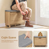 Preventa-SoBuy FSR199-N Banco Zapatero con Asiento 60cm Estilo Nórdico Cojín Gris