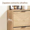 SoBuy FSR200-N Sapateira para entrada e corredor, mobiliário em madeira com 2 gavetas dobráveis