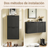 SoBuy FSR204-SCH Zapatero Estrecho con Montaje Horizontal o Vertical