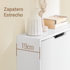 SoBuy FSR204-W Zapatero Estrecho de pared 19cm con 2 Puertas Blanco 50x19x100cm