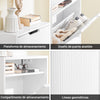SoBuy FSR204-W Zapatero Estrecho de pared 19cm con 2 Puertas Blanco 50x19x100cm