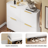 SoBuy FSR206-GW Sapateira estreita 19 cm Sapateira com 4 portas Corredor Branco 100x19x90 cm