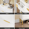 SoBuy FSR206-GW Sapateira estreita 19 cm Sapateira com 4 portas Corredor Branco 100x19x90 cm