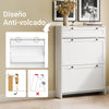 Preventa-SoBuy FSR207-W Zapatero Estrecho Recibidor con Cajón y 2 Puertas Blanco