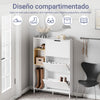 SoBuy FSR209-WN Zapatero Estrecho para Entrada con 3 solapas Blanco