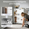 SoBuy FSR209-WN Zapatero Estrecho para Entrada con 3 solapas Blanco