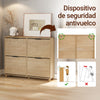 SoBuy FSR214-N Zapatero Estrecho 24cm para Entrada Madera para Zapatos hasta Talla 47