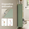 SoBuy FSR222-GR Mueble Zapatero Estrecho de 3 Puertas con Mimbre Verde 62x25x121.5 cm