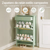SoBuy FSR223-GR Mueble Zapatero Estrecho con 2 Puertas 1 Cajón Verde 62x25x97 cm