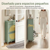 SoBuy FSR223-GR Mueble Zapatero Estrecho con 2 Puertas 1 Cajón Verde 62x25x97 cm