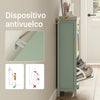 SoBuy FSR223-GR Mueble Zapatero Estrecho con 2 Puertas 1 Cajón Verde 62x25x97 cm