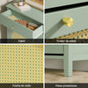 SoBuy FSR223-GR Mueble Zapatero Estrecho con 2 Puertas 1 Cajón Verde 62x25x97 cm