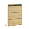 SoBuy FSR226-E-N Zapatero estrecho 3 puertas roble claro 78x19x115.4 cm