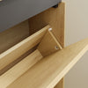 SoBuy FSR226-E-N Zapatero estrecho 3 puertas roble claro 78x19x115.4 cm