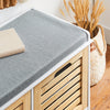 SoBuy FSR23-II-WN Banco Zapatero con 2 Puertas para Entrada Natural