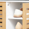 SoBuy FSR23-II-WN Banco Zapatero con 2 Puertas para Entrada Natural