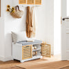 SoBuy FSR23-II-WN Banco Zapatero con 2 Puertas para Entrada Natural
