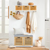 SoBuy FSR23-II-WN Banco Zapatero con 2 Puertas para Entrada Natural