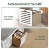 Preventa-SoBuy FSR23-W Banco Zapatero con acolchados cojines y 3 cubos Blanco