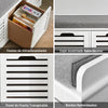 Preventa-SoBuy FSR23-W Banco Zapatero con acolchados cojines y 3 cubos Blanco