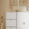SoBuy FSR231-W Mueble Zapatero Ultra Delgado con Puertas Blanco 115.5x14.5x117 cm