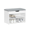 SoBuy FSR25-HG Banco Zapatero con 2 niveles blanco
