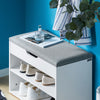 SoBuy FSR25-HG Banco Zapatero con 2 niveles blanco